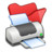 Folder red printer Icon